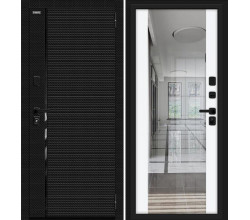 Дверь входная металлическая «Лайнер/SBlack» Carbon/White Silk