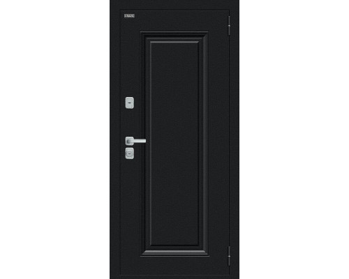 Дверь входная металлическая с терморазрывом «Thermo Флэш МФ/BChrome» Букле черное/Wenge Melinga