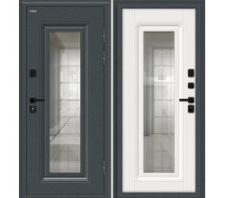 Дверь входная металлическая с терморазрывом «Шелл СД/SBlack» Старк антрацит/White Sand