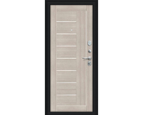 Дверь входная металлическая «Проф» Букле черное/Cappuccino Veralinga