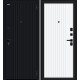 Дверь входная металлическая «Граффити-32/SBlack» Black Shell/White Pro
