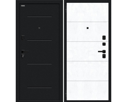 Дверь входная металлическая «Граффити-1 Инсайд/SBlack» Букле черное/SnowArt