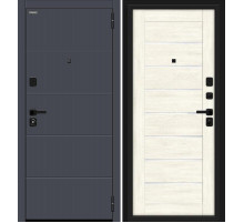 Дверь входная металлическая «Прайм/SBlack» Graphite Shell/Nordic Oak
