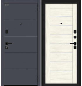 Дверь входная металлическая «Прайм/SBlack» Graphite Shell/Nordic Oak