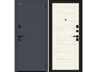 Дверь входная металлическая «Прайм/SBlack» Graphite Shell/Nordic Oak