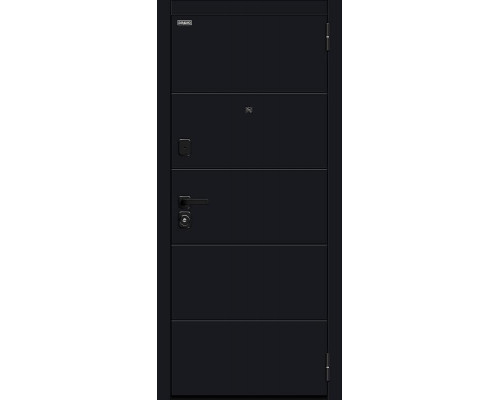 Дверь входная металлическая «Прайм/SBlack» Black Shell/White Silk