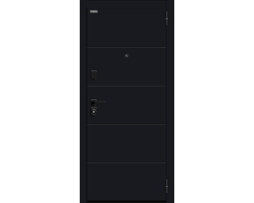 Дверь входная металлическая «Флэт/SBlack» Shell/White Silk