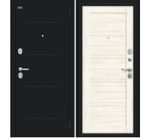 Дверь входная металлическая «Сити Kale» Букле черное/Nordic Oak