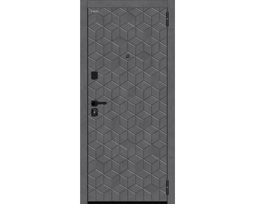 Дверь входная металлическая «Кьюб/SBlack» Slate Art/Snow Art