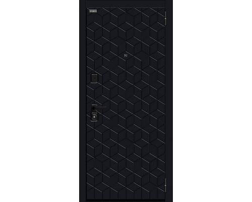 Дверь входная металлическая «Кьюб» (RBE) Total Black/Super White