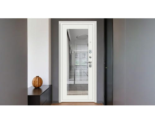 Дверь входная металлическая «Флэш Kale» Off-white R/Шагрень белая