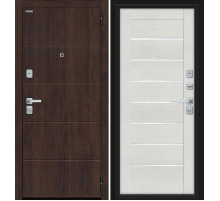 Дверь входная металлическая «Прайм/BChrome» Almon/Bianco Melinga