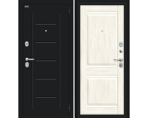 Дверь входная металлическая «Некст Kale» Букле черное/Nordic Oak