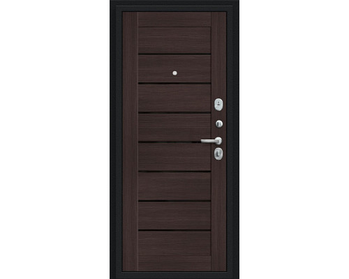 Дверь входная металлическая «Техно» Букле черное/Wenge Veralinga