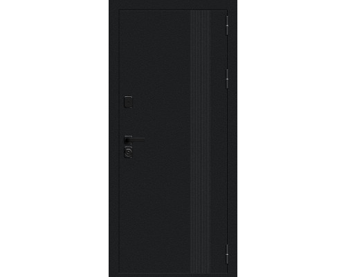 Дверь входная металлическая «Эйр» Букле черное/White Shell