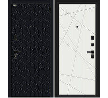 Дверь входная металлическая «Кьюб» (RBE) Total Black/Super White