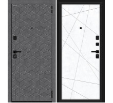 Дверь входная металлическая «Кьюб/SBlack» Slate Art/Snow Art