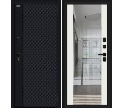 Дверь входная металлическая «Матрикс-3» Total Black/Off-white