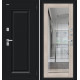 Дверь входная металлическая с терморазрывом «Thermo Флэш МФ/BChrome» Букле черное/Cappuccino Melinga