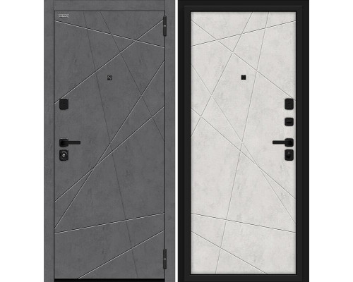 Дверь входная металлическая «Граффити-5/Sblack» Slate Art/Look Art