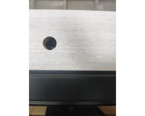 Дверь входная металлическая «Лайнер-3» Total Black/Nordic Oak