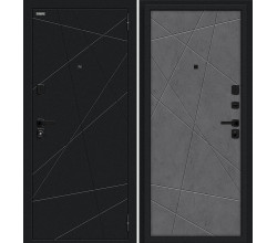 Дверь входная металлическая «Граффити-5/SBlack» Букле черное/Slate Art