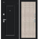 Дверь входная металлическая «Мило МФ/BChrome» Букле черное/Cappuccino Melinga