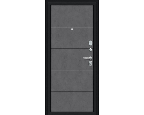 Дверь входная металлическая «Граффити-1» Букле черное/Slate Art