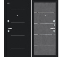 Дверь входная металлическая «Лайн» Букле черное/Slate Art