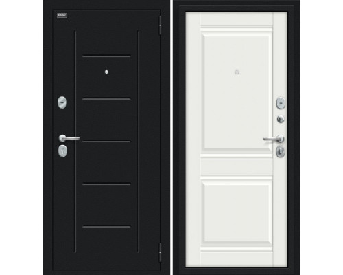 Дверь входная металлическая «Некст Kale» Букле черное/Off-white