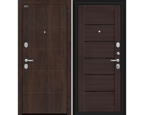 Дверь входная металлическая «Прайм Kale» Almon 28/Wenge Veralinga