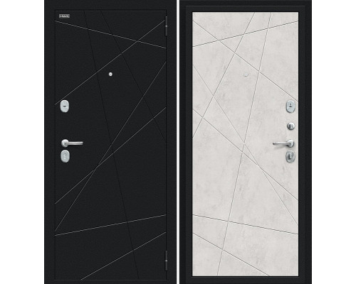 Дверь входная металлическая «Граффити-5» Букле черное/Look Art