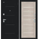 Дверь входная металлическая «Техно/BChrome» Букле черное/Cappuccino Melinga