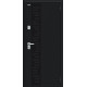 Дверь входная металлическая с терморазрывом «Thermo Техно Д2/BChrome» Букле черное/Cappuccino Melinga