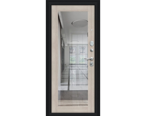 Дверь входная металлическая «Флэш 119.Б15» Букле черное/Cappuccino Veralinga