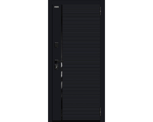 Дверь входная металлическая «Лайнер/SBlack» Black Shell/White