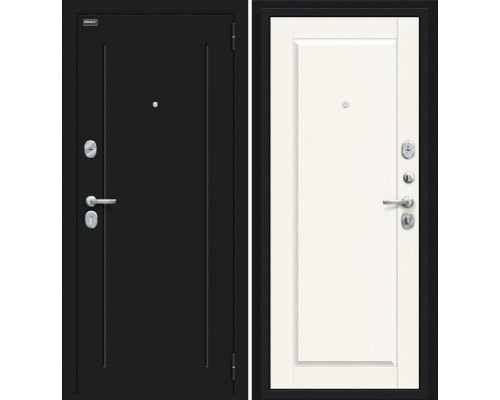 Дверь входная металлическая «Сьют Kale» Букле черное/White Wood
