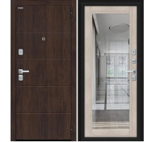 Дверь входная металлическая «Флэт/BChrome» Cappuccino Melinga