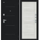 Дверь входная металлическая «Техно/BChrome» Букле черное/Bianco Melinga
