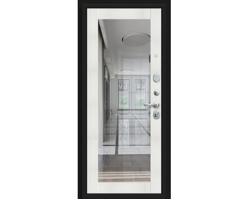 Дверь входная металлическая «Флэт Kale» Almon 28/Bianco Veralinga