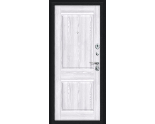 Дверь входная металлическая «Некст Kale» Букле черное/Riviera Ice