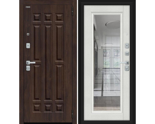 Дверь входная металлическая «Форм/BChrome» Almon/Bianco Melinga