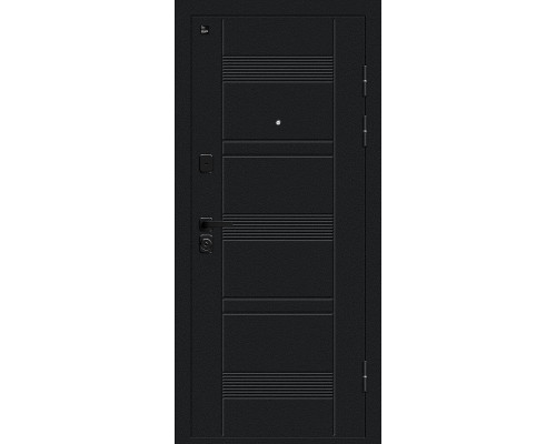 Дверь входная металлическая «Энви» Букле черное/Cappuccino Melinga