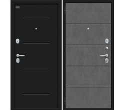 Дверь входная металлическая «Граффити-1 Инсайд» Букле черное/Slate Art