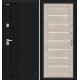 Дверь входная металлическая с терморазрывом «Thermo Техно Д2/BChrome» Букле черное/Cappuccino Melinga