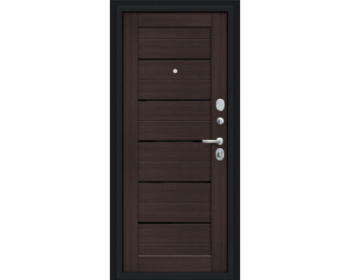 Дверь входная металлическая «Техно Kale» Букле черное/Wenge Veralinga