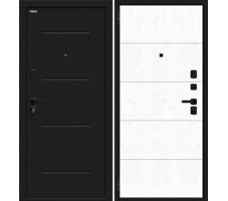 Дверь входная металлическая «Граффити-1 Инсайд/SBlack» Букле черное/SnowArt