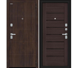 Дверь входная металлическая «Прайм/BChrome» Almon/Wenge Melinga