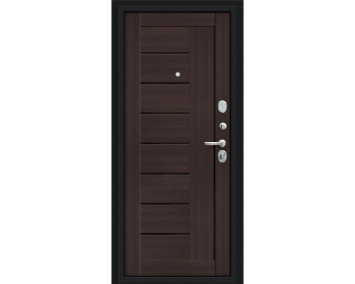 Дверь входная металлическая «Проф» Букле черное/Wenge Veralinga