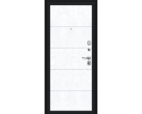 Дверь входная металлическая «Граффити-1» Букле черное/Snow Art